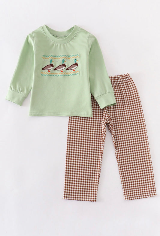 Duck Embroidered Two piece set